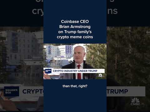 Coinbase CEO Brian Armstrong on Trump family&#039;s crypto meme coins